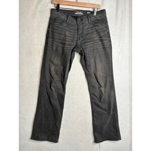 Reclaim Mens Regular Bootcut Jeans Faded Black Stretch Denim 30x32 (Measures 33)